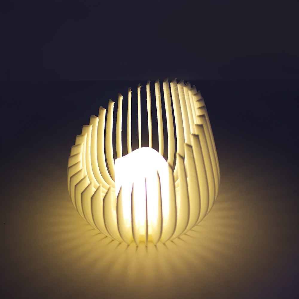 Elegant Slanted Candle Holder With LED Flameless Candle