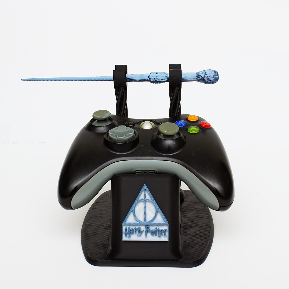 Young Wizard Game Controller Stand With Wand