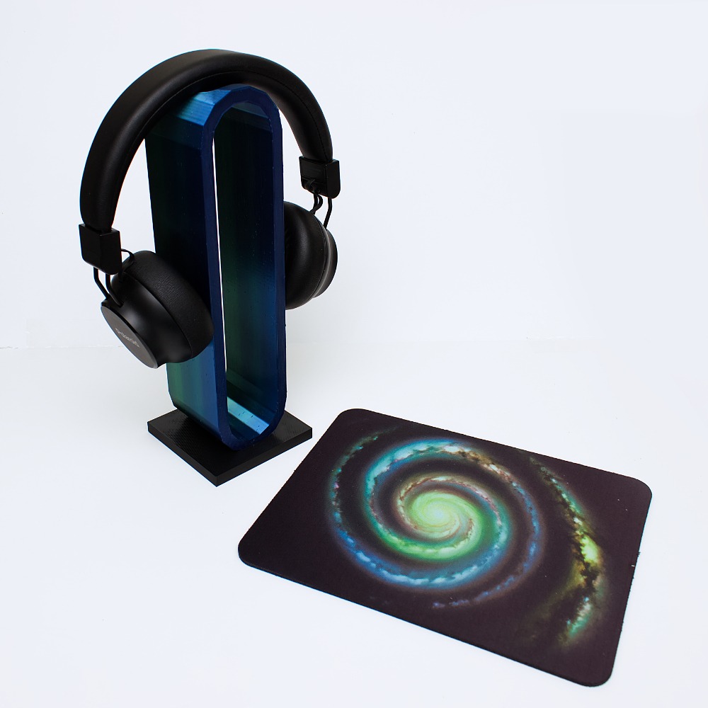 Universe Headphone Stand and Mouse Pad Set