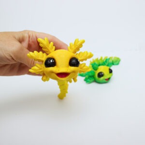 Cute, Smiling Articulated Axolotl